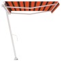 Orange and brown retractable manual foot awning 400x350 cm by , Awnings - Ref: Foro24-3069620, Price: 482,84 €, Discount: %