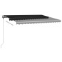 Toldo retráctil manual con LED gris antracita 400x300 cm de , Toldos - Ref: Foro24-3069744, Precio: 490,53 €, Descuento: %