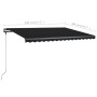 Toldo retráctil manual con LED gris antracita 400x300 cm de , Toldos - Ref: Foro24-3069744, Precio: 490,53 €, Descuento: %