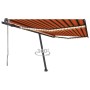 Automatic awning LED wind sensor orange brown 400x350 cm by , Awnings - Ref: Foro24-3069835, Price: 792,61 €, Discount: %