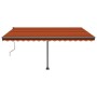 Automatic awning LED wind sensor orange brown 400x350 cm by , Awnings - Ref: Foro24-3069835, Price: 792,61 €, Discount: %