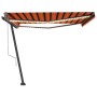 Automatic awning LED wind sensor orange brown 400x350 cm by , Awnings - Ref: Foro24-3069835, Price: 792,61 €, Discount: %