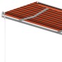 Manual retractable awning with orange and brown poles 4x3.5 m by , Awnings - Ref: Foro24-3070020, Price: 453,17 €, Discount: %