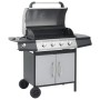 Black and silver 4+1 burner gas grill barbecue by , Barbecues - Ref: Foro24-3072536, Price: 436,86 €, Discount: %