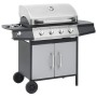 Barbacoa grill de gas 4+1 quemadores negra y plateada de , Barbacoas - Ref: Foro24-3072536, Precio: 436,86 €, Descuento: %