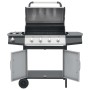 Barbacoa grill de gas 4+1 quemadores negra y plateada de , Barbacoas - Ref: Foro24-3072536, Precio: 436,86 €, Descuento: %