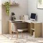 L-shaped white oak plywood desk 120x140x75 cm by vidaXL, Desks - Ref: Foro24-800752, Price: 177,99 €, Discount: %