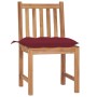 Garden chairs 6 units solid teak wood with cushions by , Garden chairs - Ref: Foro24-3073139, Price: 625,41 €, Discount: %