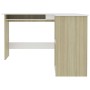 L-shaped white oak plywood desk 120x140x75 cm by vidaXL, Desks - Ref: Foro24-800752, Price: 177,99 €, Discount: %