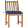 Garden chairs 4 units solid teak wood with cushions by , Garden chairs - Ref: Foro24-3073113, Price: 418,68 €, Discount: %