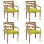 Batavia chairs 4 units solid teak wood with cushions by , Garden chairs - Ref: Foro24-3073306, Price: 476,43 €, Discount: %