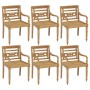 Batavia chairs 6 units solid teak wood with cushions by , Garden chairs - Ref: Foro24-3073325, Price: 731,82 €, Discount: %