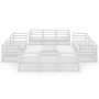 13-teiliges Gartenlounge-Set aus weißem massivem Kiefernholz von , Gartensets - Ref: Foro24-3075295, Preis: 685,03 €, Rabatt: %