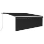 Manual retractable awning with blind and anthracite LED 4x3 m by , Awnings - Ref: Foro24-3069304, Price: 385,36 €, Discount: %