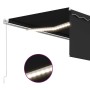 Manual retractable awning with blind and anthracite LED 4x3 m by , Awnings - Ref: Foro24-3069304, Price: 385,36 €, Discount: %