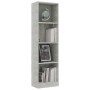 4-level gray concrete plywood shelf 40x24x142cm by vidaXL, Bookcases and shelves - Ref: Foro24-800841, Price: 42,99 €, Discou...