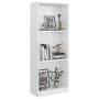 3-level glossy white wooden shelf 40x24x109 cm by vidaXL, Bookcases and shelves - Ref: Foro24-800834, Price: 37,99 €, Discoun...