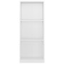 Estantería de 3 niveles madera blanco brillo 40x24x109 cm de vidaXL, Librerías y estanterías - Ref: Foro24-800834, Precio: 37...