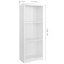 Estantería de 3 niveles madera blanco brillo 40x24x109 cm de vidaXL, Librerías y estanterías - Ref: Foro24-800834, Precio: 37...