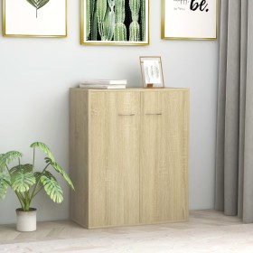 Aparador de madera contrachapada color roble Sonoma 60x30x75 cm de vidaXL, Aparadores - Ref: Foro24-800732, Precio: 53,57 €, ...