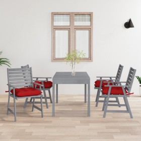 Garden dining chairs with cushions 4 pcs solid acacia wood by , Garden chairs - Ref: Foro24-3078425, Price: 350,85 €, Discoun...