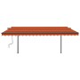 Toldo retráctil automático con postes naranja y marrón 5x3 m de , Toldos - Ref: Foro24-3070190, Precio: 689,03 €, Descuento: %