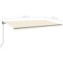 Toldo retráctil manual con postes color crema 6x3 m de , Toldos - Ref: Foro24-3070202, Precio: 736,47 €, Descuento: %