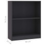 Gray plywood shelf 60x24x74.5 cm by vidaXL, Bookcases and shelves - Ref: Foro24-800857, Price: 46,26 €, Discount: %