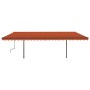 Manual retractable awning with orange and brown LED light 6x3.5 m by , Awnings - Ref: Foro24-3070280, Price: 733,26 €, Discou...