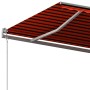 Toldo retráctil manual con luz LED naranja y marrón 6x3,5 m de , Toldos - Ref: Foro24-3070280, Precio: 733,26 €, Descuento: %