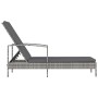 Gray synthetic rattan sun lounger with armrests by vidaXL, Loungers - Ref: Foro24-48126, Price: 100,99 €, Discount: %