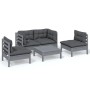 5-piece garden furniture set with solid pine wood cushions by , Garden sets - Ref: Foro24-3096180, Price: 410,38 €, Discount: %