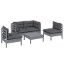 5-piece garden furniture set with solid pine wood cushions by , Garden sets - Ref: Foro24-3096180, Price: 410,38 €, Discount: %