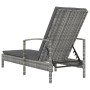 Gray synthetic rattan sun lounger with armrests by vidaXL, Loungers - Ref: Foro24-48126, Price: 100,99 €, Discount: %