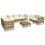 Muebles de jardín 8 piezas cojines madera maciza de pino de , Conjuntos de jardín - Ref: Foro24-3096265, Precio: 808,99 €, De...