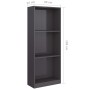 3-stufiges Regal aus glänzend grauem Sperrholz, 40 x 24 x 108 cm von vidaXL, Bücherregale und Regale - Ref: Foro24-800836, Pr...