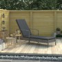 Gray synthetic rattan sun lounger with armrests by vidaXL, Loungers - Ref: Foro24-48126, Price: 100,99 €, Discount: %