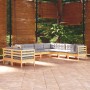 Garden furniture set 9 pieces and cushions solid pine wood by , Garden sets - Ref: Foro24-3096898, Price: 746,49 €, Discount: %