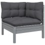 Garden furniture 11 pieces and gray pine wood cushions by , Garden sets - Ref: Foro24-3097003, Price: 967,30 €, Discount: %