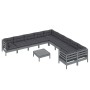 Garden furniture 11 pieces and gray pine wood cushions by , Garden sets - Ref: Foro24-3097015, Price: 970,99 €, Discount: %