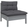 Garden furniture 11 pieces and gray pine wood cushions by , Garden sets - Ref: Foro24-3097015, Price: 970,99 €, Discount: %