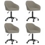 4pcs Light Gray Velvet Swivel Dining Chairs by vidaXL, dining chairs - Ref: Foro24-3089639, Price: 266,22 €, Discount: %