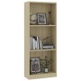 3-stufiges Regal aus Sonoma-Eiche aus Holzwerkstoff, 40 x 24 x 109 cm von vidaXL, Bücherregale und Regale - Ref: Foro24-80083...