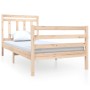 Solid wood single bed frame 90x190 cm by , Beds and slatted bases - Ref: Foro24-3100619, Price: 84,63 €, Discount: %