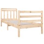 Solid wood single bed frame 90x190 cm by , Beds and slatted bases - Ref: Foro24-3100619, Price: 84,63 €, Discount: %