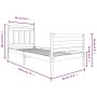 Estructura de cama individual de madera maciza 90x190 cm de , Camas y somieres - Ref: Foro24-3100619, Precio: 84,63 €, Descue...