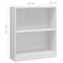 Estantería madera de ingeniería blanco brillante 60x24x76 cm de vidaXL, Librerías y estanterías - Ref: Foro24-800861, Precio:...