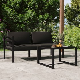 Garden furniture set 3 pieces and anthracite gray aluminum cushions by , Garden sets - Ref: Foro24-3107779, Price: 345,58 €, ...