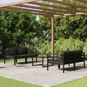 Garden furniture set 5 pieces and anthracite gray aluminum cushions by , Garden sets - Ref: Foro24-3107808, Price: 598,82 €, ...