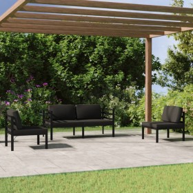 Garden furniture set 4 pieces and anthracite gray aluminum cushions by , Garden sets - Ref: Foro24-3107787, Price: 560,99 €, ...